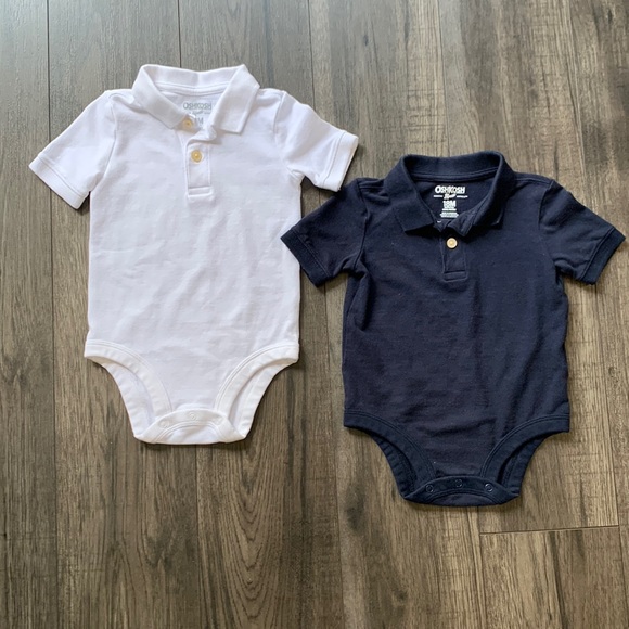 NWOT 18M OshKosh B’Gosh Polo Onesies (Set of 2)